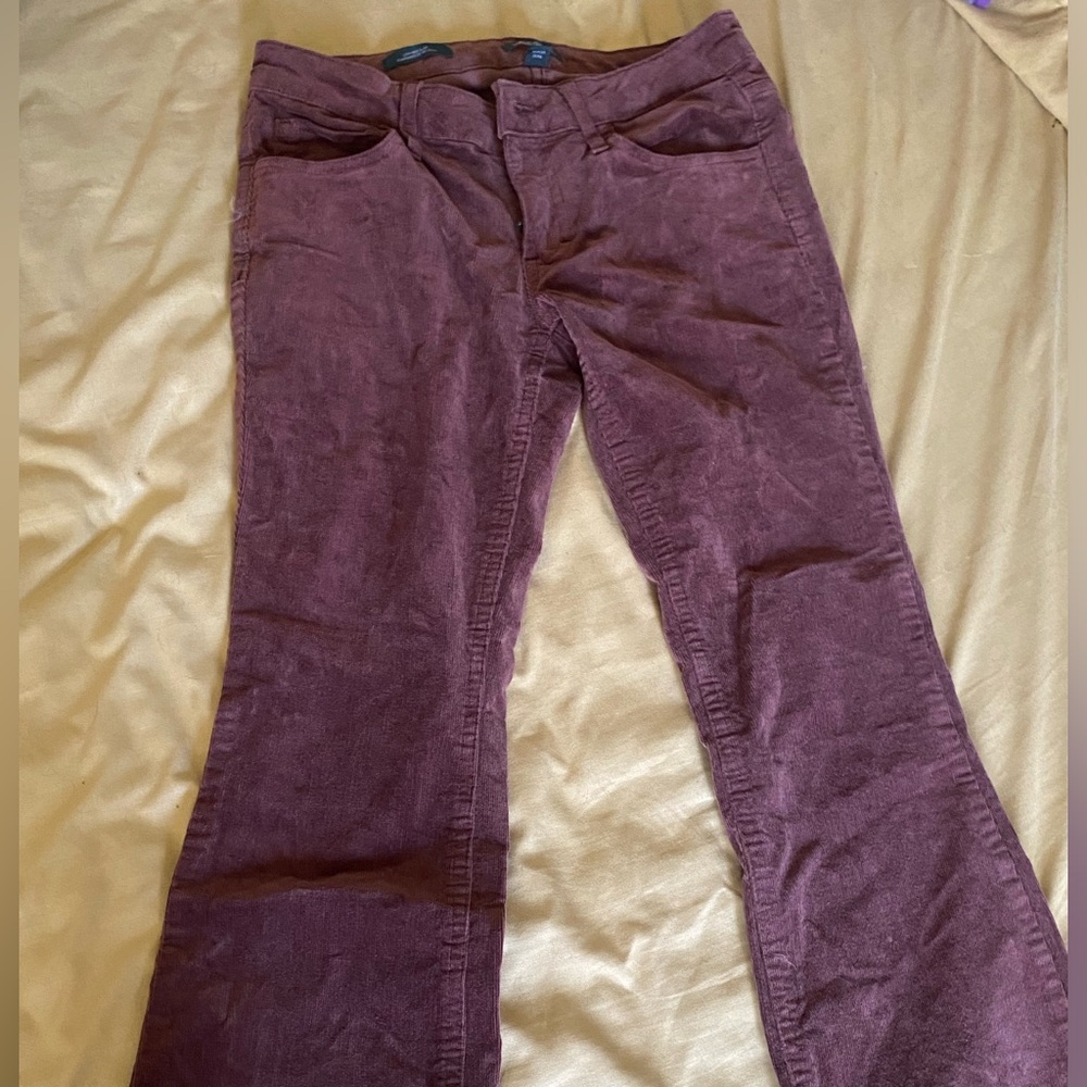 Corduroy low waisted flared pants